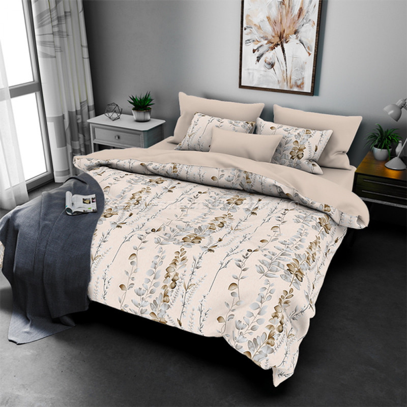 Євро-максі набір постільної білизни 200*220 із Бязі "Gold" №157847AB Черешенка™