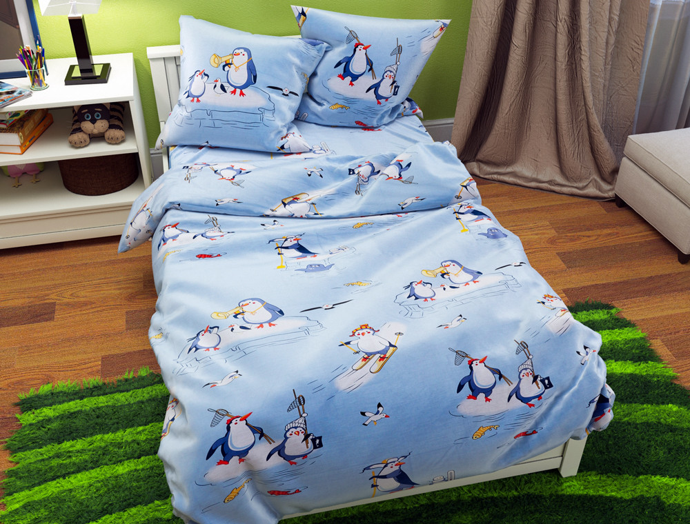 Полуторний набір постільної білизни 150*220 із Бязі "Gold" №615000 Черешенка™