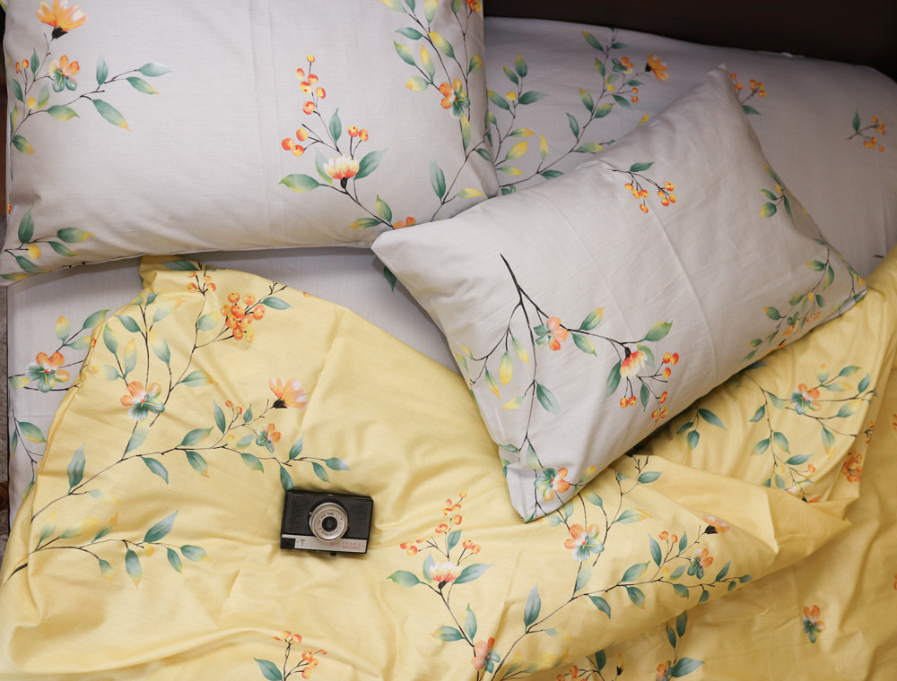 Сімейний набір постільної білизни із Сатину №869AB Черешенка™