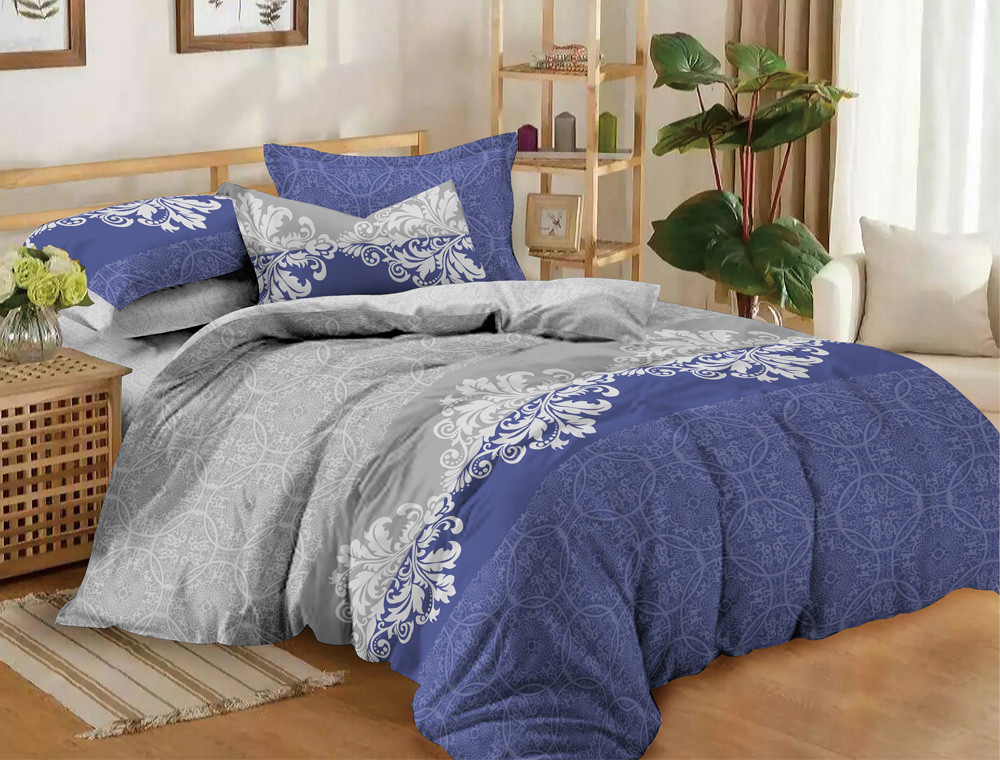 Полуторний набір постільної білизни 150*220 із Сатину №03AB Черешенка™