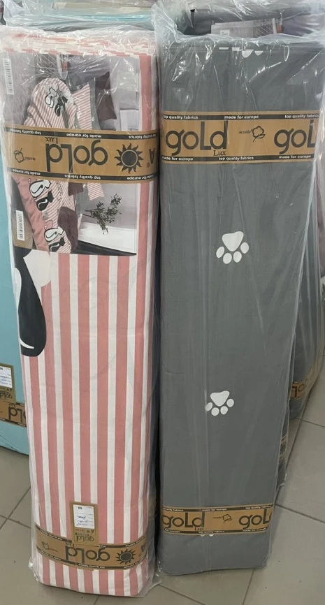 Ткань для постельного белья Бязь "Gold" Lux детская GLB236pink (A+B) - (50м+50м)