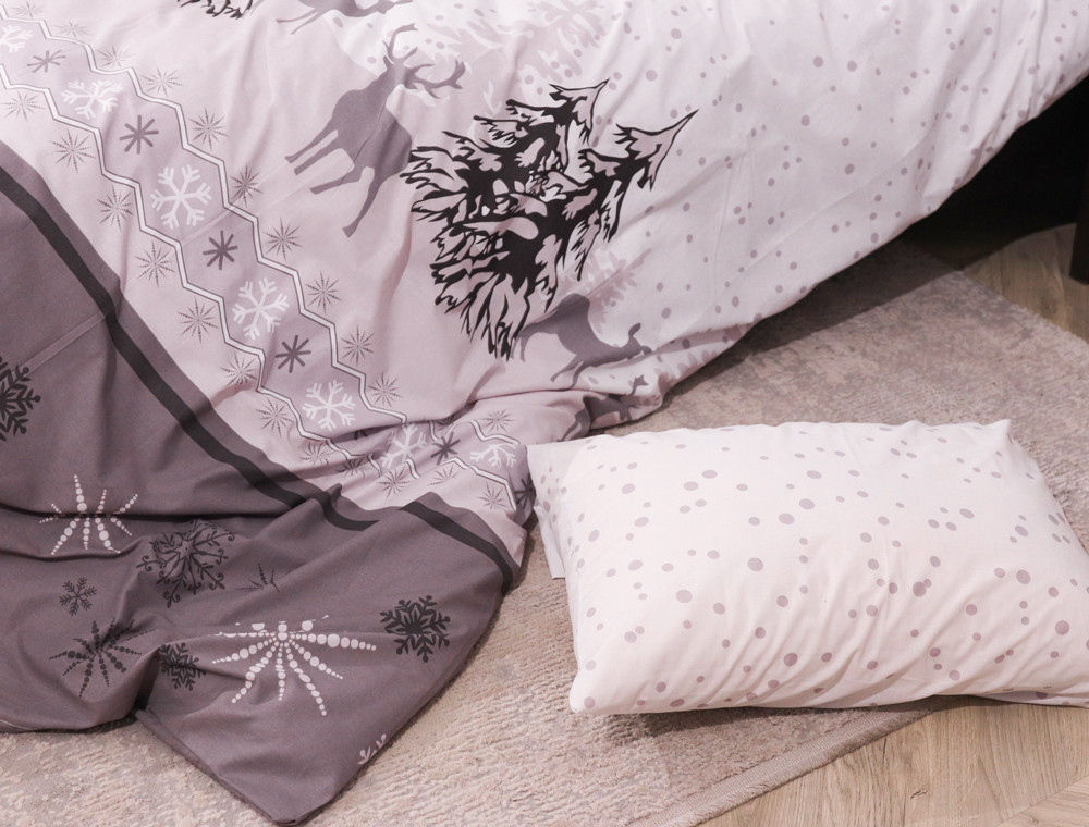 Семейный набор хлопкового постельного белья из Бязи "Gold" №157973grey Черешенка™