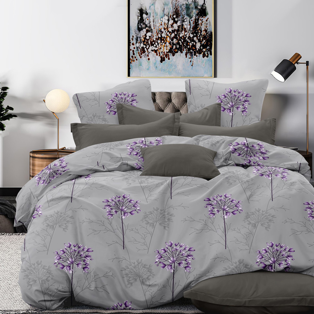 Тканина для постільної білизни Бязь "Gold" Lux GL37611grey