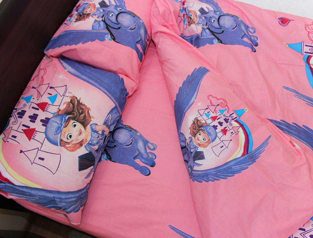 Полуторний набір постільної білизни 150*220 із Бязі "Gold" №164318 Черешенька™