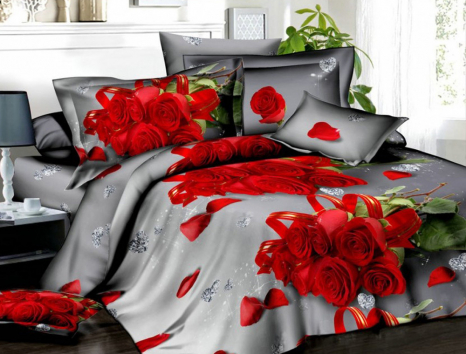 Двоспальний набір постільної білизни 180*220 із Бязі "Gold" №15853 Черешенка™