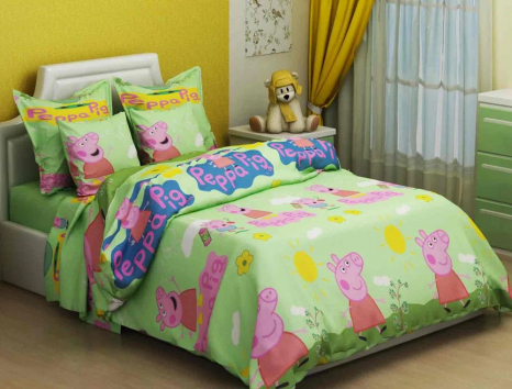 Ткань для постельного белья Бязь "Gold" Lux детская GLB20761green