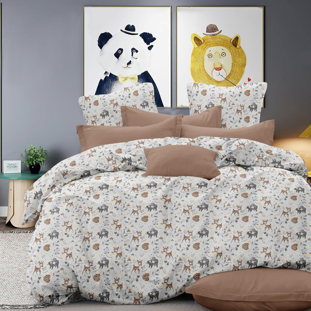 Ткань для постельного белья Бязь "Gold" Lux детская GL17680grey