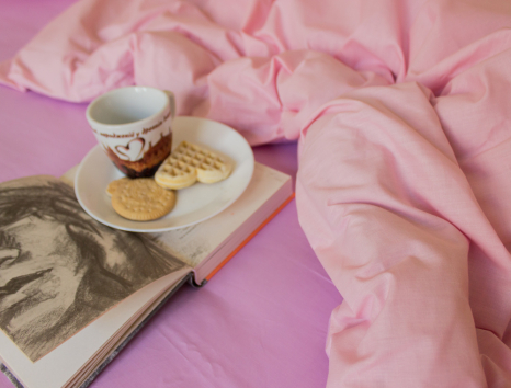 Полуторний набір однотонної постільної білизни 150*220 із Бязі "Gold" №15757AB Черешенька™