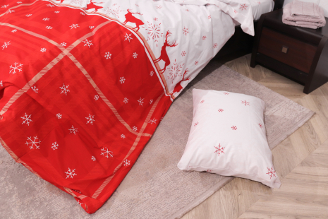 Евро макси набор постельного белья 200*220 из Бязи "Gold" №157967red Черешенка™