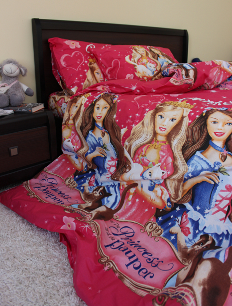 Полуторний набір постільної білизни 150*220 із Бязі "Gold" №164303 Черешенка™