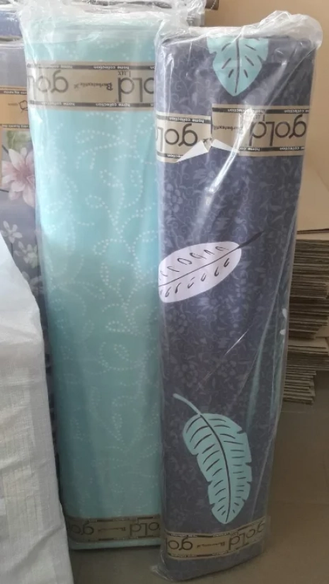 Ткань для постельного белья Бязь "Gold" Lux "Лист дерева" GL1398 (A+B) - (50м+50м)