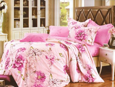 Ткань для постельного белья Бязь "Gold" Lux GL9678pink