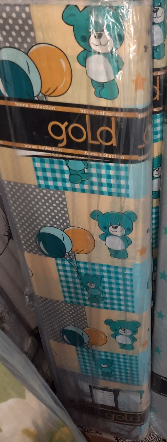 Ткань для постельного белья Бязь "Gold" Lux детская GLB272blue