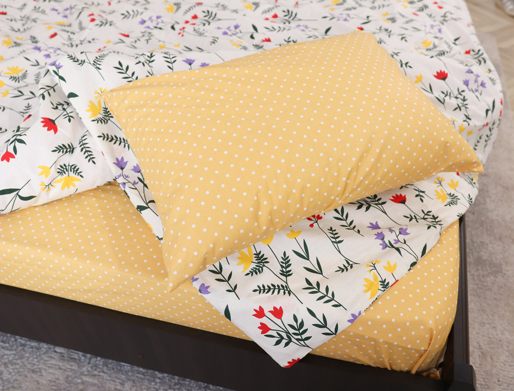 Полуторный набор постельного белья 150*220 из Бязи "Gold" №5113034AB Черешенка™