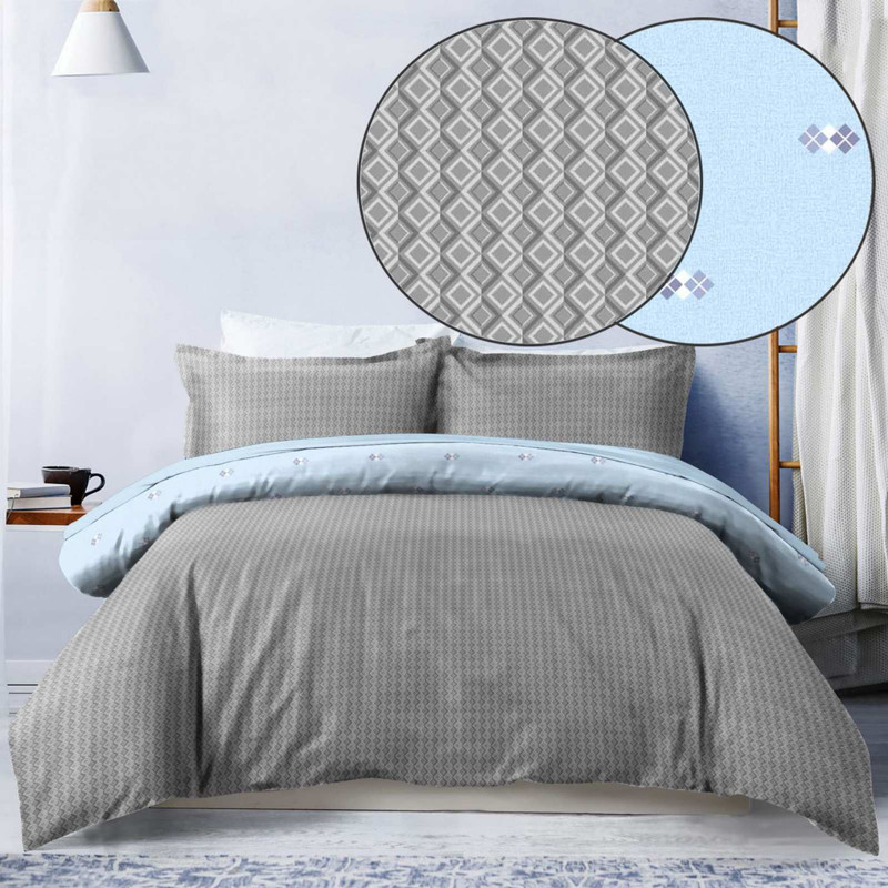 Ткань для постельного белья Бязь "Gold" Lux GL1899blue (A+B) - (50м+50м)