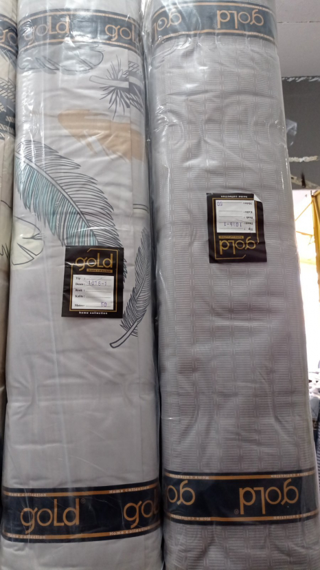 Ткань для постельного белья Бязь "Gold" Lux GL1760-grey (A+B) - (50м+50м)