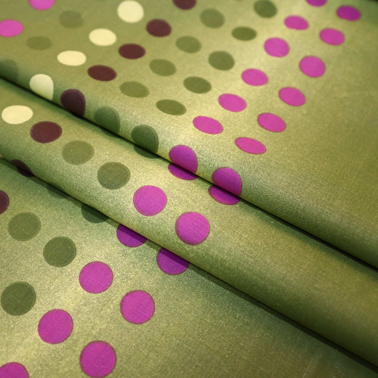 Ткань для постельного белья Бязь "Gold" Lux "Радужный горошек" GL829