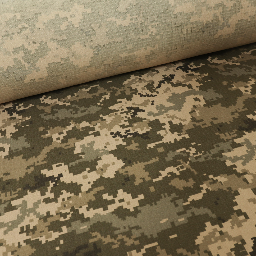 Тканина військова піксель ріп-стоп 215 г/м2 (50м) №5001