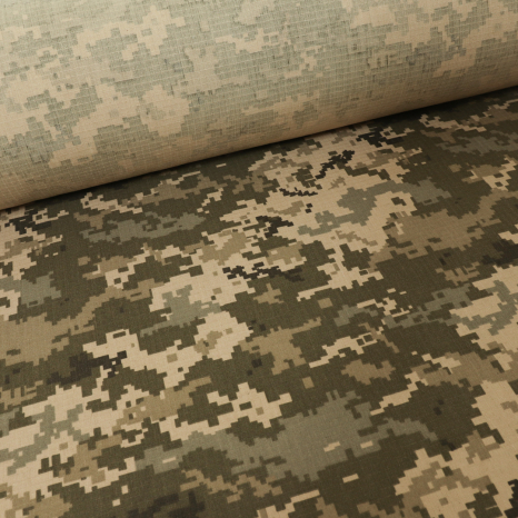 Тканина військова піксель ріп-стоп 215 г/м2 (50м) №5001