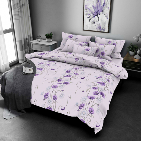 Ткань для постельного белья Бязь "Gold" Lux GL7864violet