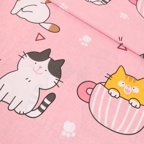 Тканина для постільної білизни Бязь "Gold" Lux дитяча GLB8099pink