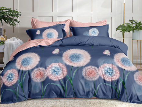 Євро-максі набір постільної білизни 200*220 із Сатину №44216AB Черешенка™