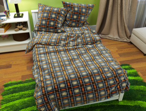 Тканина для постільної білизни Бязь "Gold" Lux GL3714blue