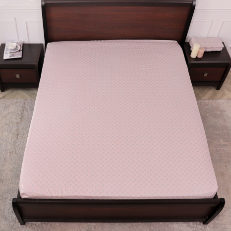 Простынь на резинке (160*200*25) пудровое с логотипом LOUIS VUITTON №5011