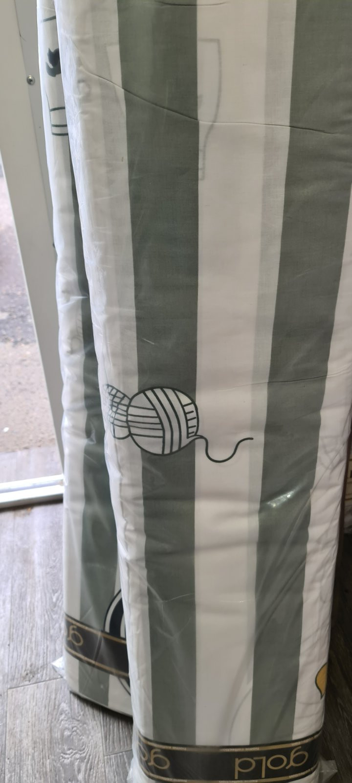 Ткань для постельного белья Бязь "Gold" Lux "Кошачья история" GL3875