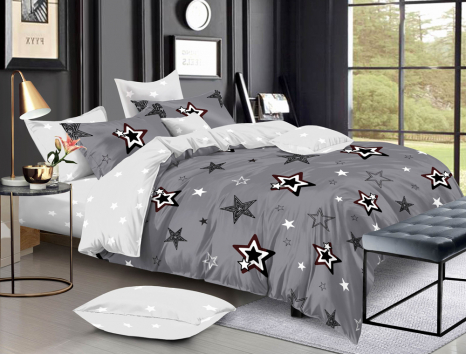 Евро макси набор постельного белья 200*220 из Сатина №128AB Черешенка™