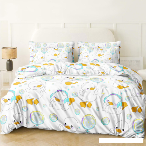 Тканина для постільної білизни Бязь "Gold" Lux дитяча GL5478white