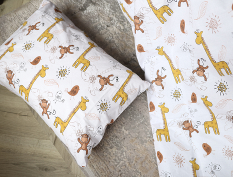 Полуторний набір постільної білизни 150*220 із Бязі "Gold" №164546 Черешенка™