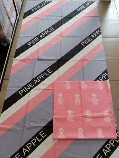 Тканина для постільної білизни Бязь "Gold" Lux "Ананас (рожевий)" GL1562 (A+B) - (50м+50м)