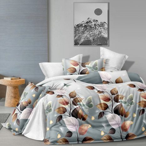 Євро-максі набір постільної білизни 200*220 із Сатину №447972AB Черешенька™