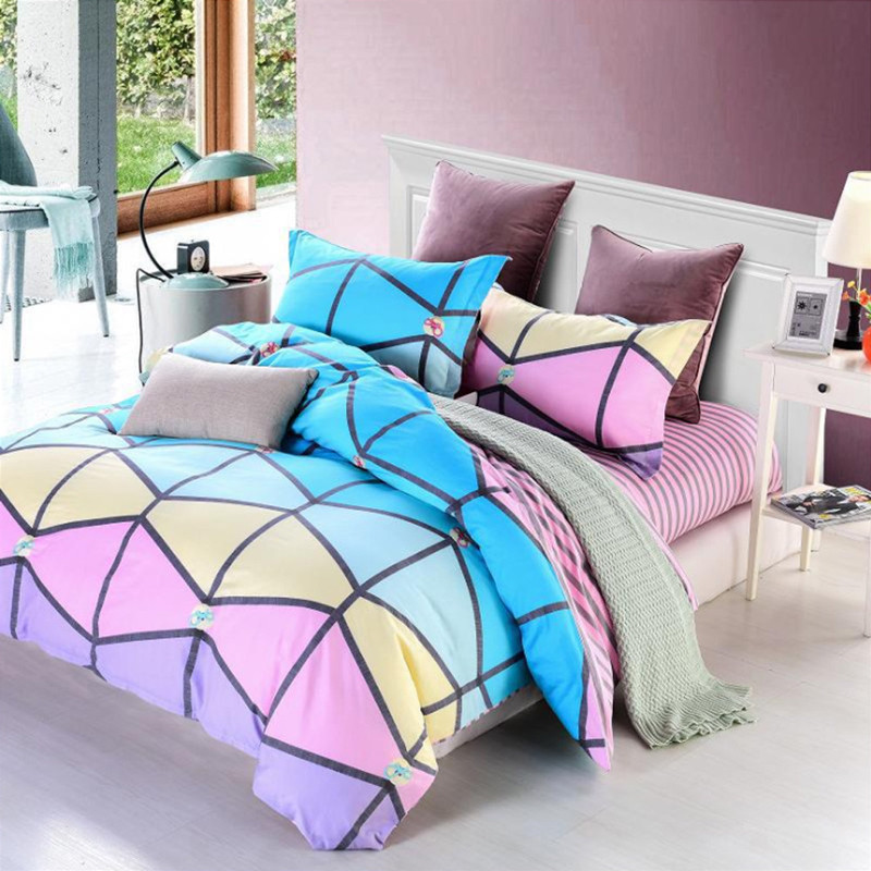 Тканина для постільної білизни Бязь "Gold" Lux "Ромб (геометричний принт, яскравий)" GL4044.