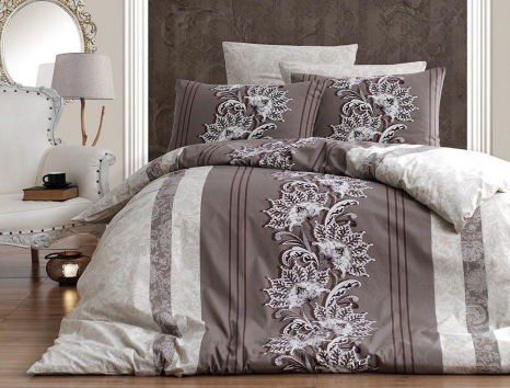 Сімейний набір постільної білизни із Ранфорсу Nell Kahve First Choice™