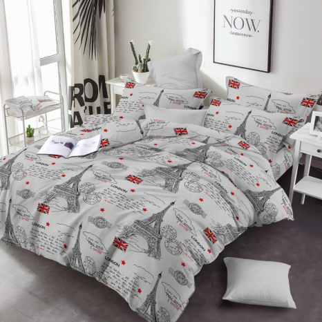 Тканина для постільної білизни Бязь "Gold" Lux GL3405grey