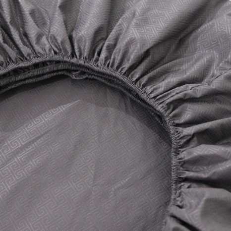 Простирадло на резинці (180*200*25) геометрія на сірому №2006