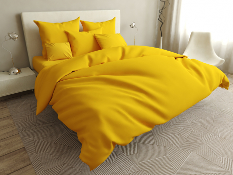 Тканина для постільної білизни Бязь "Gold" Lux однотонна GL1036yellow (50м)
