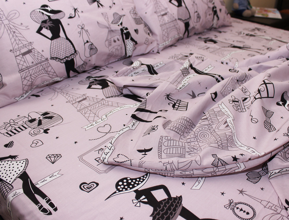 Двоспальний набір постільної білизни 180*220 із Ранфорсу №183170 Черешенка™