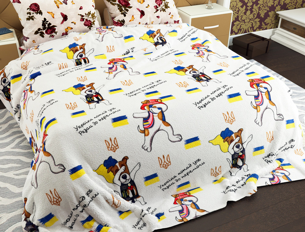 Полуторный флисовый плед №33925