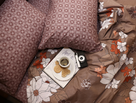 Полуторний набір постільної білизни 150*220 із Бязі "Gold" №154110AB Черешенка™