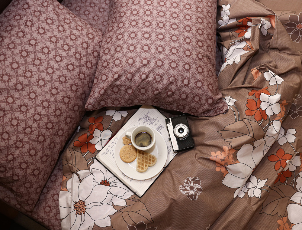 Полуторний набір постільної білизни 150*220 із Бязі "Gold" №154110AB Черешенка™