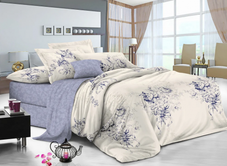 Ткань для постельного белья Сатин S46-1 (A+B) - (60м+60м)