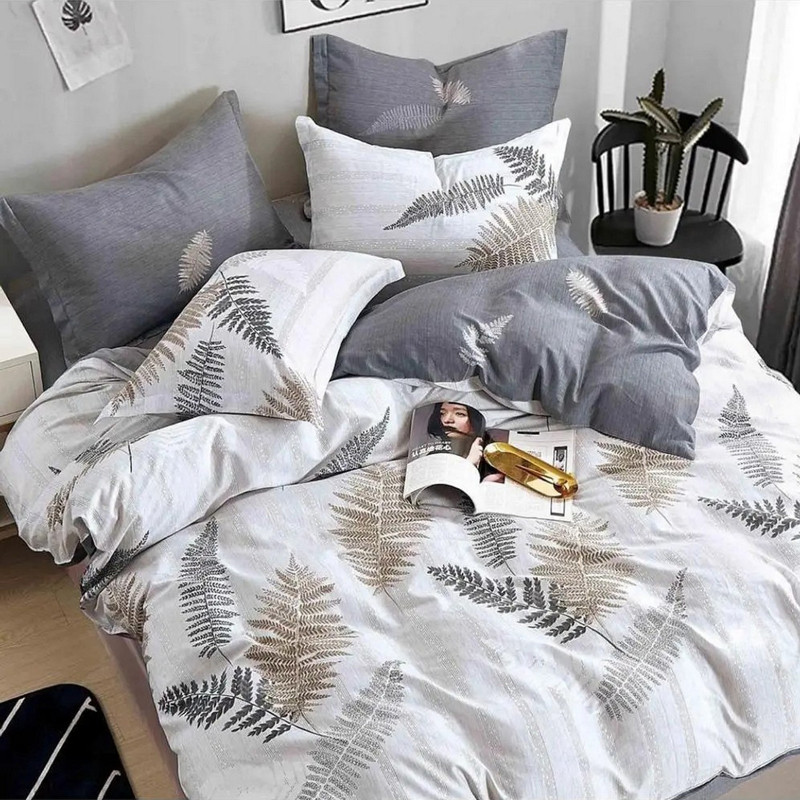 Євро-максі набір постільної білизни 200*220 із Бязі "Gold" з простирадлом на резинці №149409AB Черешенька™