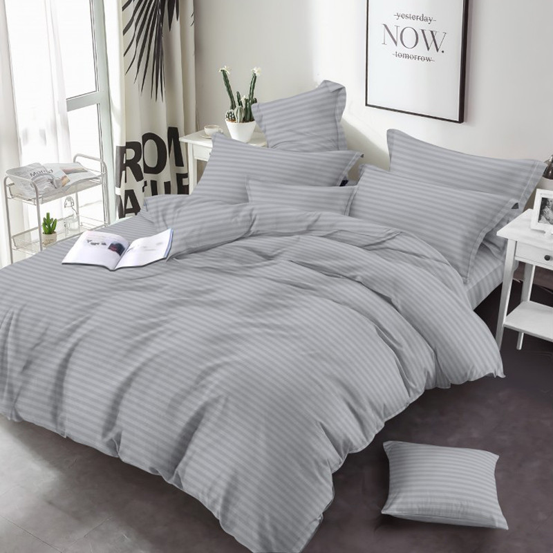 Тканина для постільної білизни Бязь "Gold" Lux однотонна смугаста GLTON80Stripe (50м)