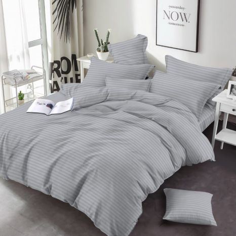 Тканина для постільної білизни Бязь "Gold" Lux однотонна смугаста GLTON80Stripe (50м)
