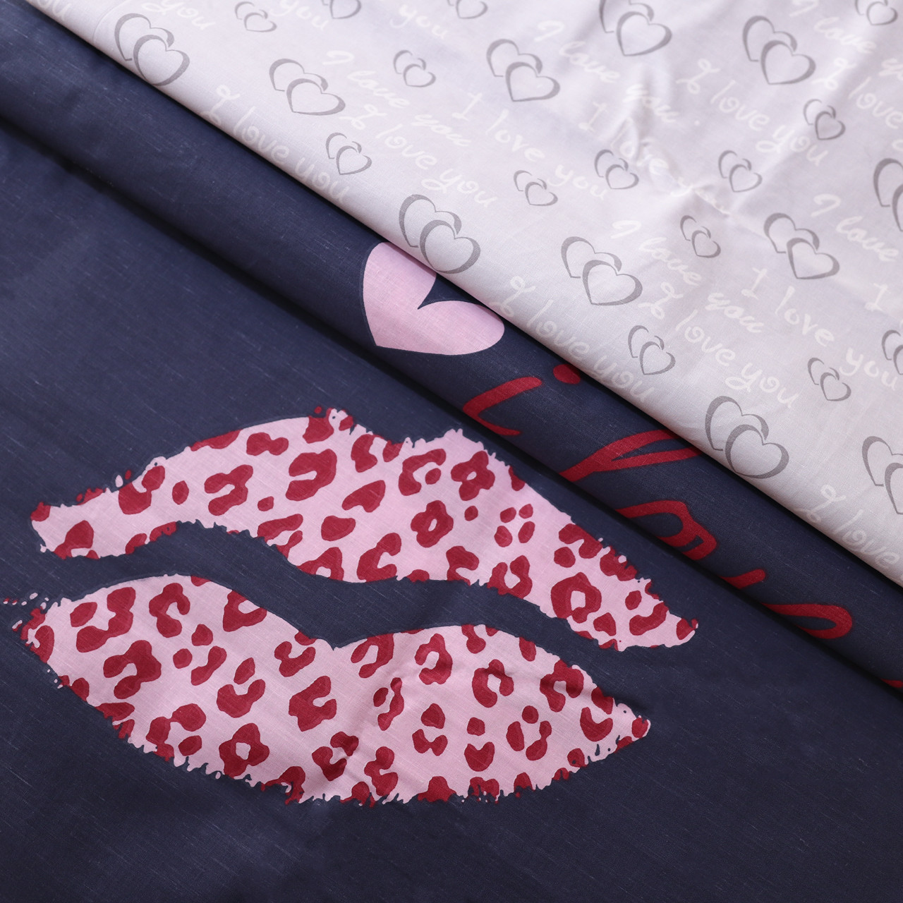 Ткань для постельного белья Бязь "Gold" Lux "Сочный поцелуй" GL1611 (A+B) - (50м+50м)