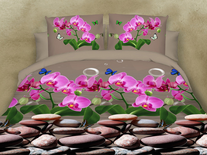 Євро набір постільної білизни 200*220 із полікотону №203830 Черешенька™