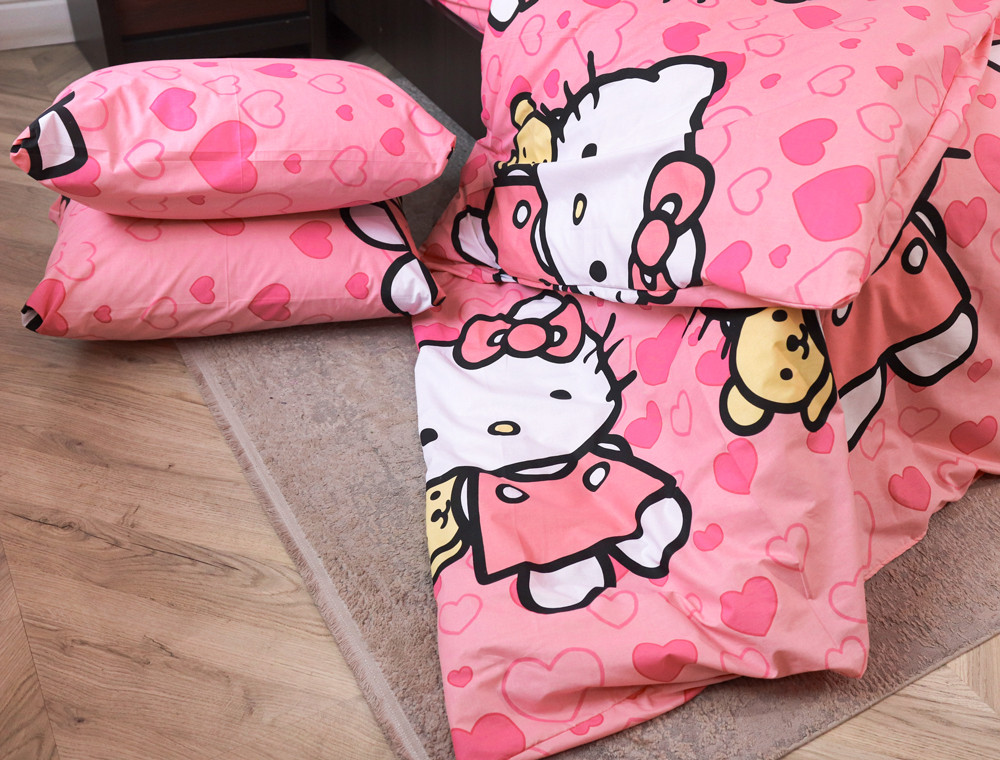 Полуторний набір постільної білизни 150*220 із Бязі "Gold" №168399 Черешенька™